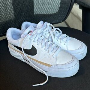 Nike court legacy women’s lift sneakers chunky lace up white